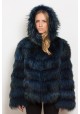 Fur jacket of raccoon Helena