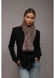 Fur elastic knitted scarf of fox Hera
