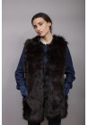 Fur Vest of fox and rabbit Liana
