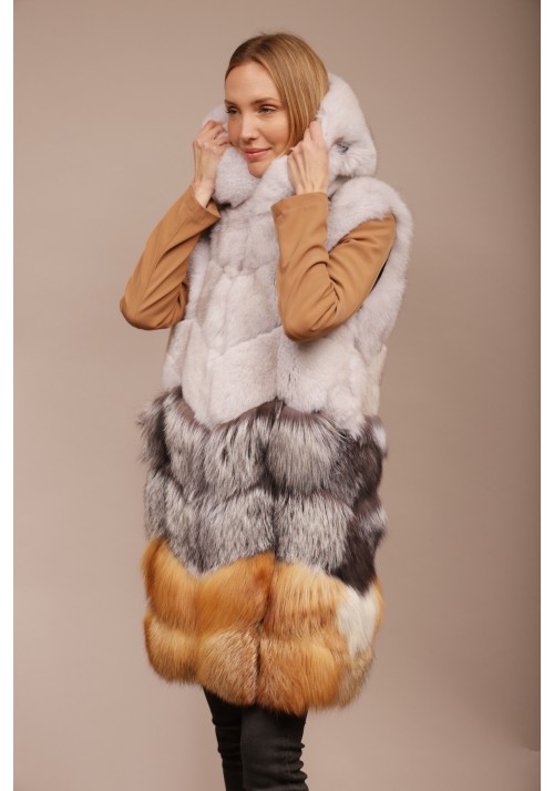 Fur vest of fox Winter