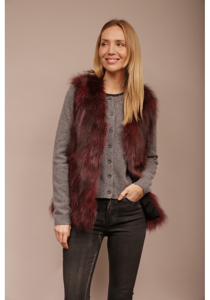 Fur vest of fox Lia