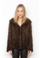 Fur jacket of knitted mink Kelly