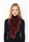 Fur elastic knitted scarf of fox Hera