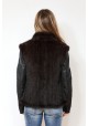 Fur vest of knitted mink Camil