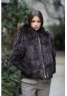 Fur jacket of rabbit Jimena