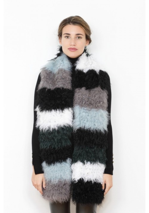 Fur scarf of knitted sheepskin Copenhague