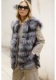 Fur vest of silver fox Fiona