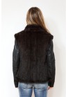 Fur vest of knitted mink Lola