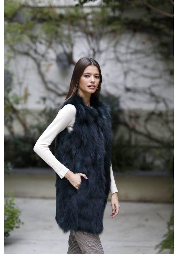 Fur Vest of fox and rabbit Xiana
