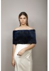 Fur knitted stole of rex Fiorella