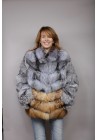 Fur jacket of fox Catia