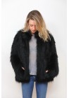 Fur jacket of raccoon Amy