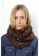 Fur collar of knitted mink Selena