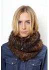 Fur collar of knitted mink Selena