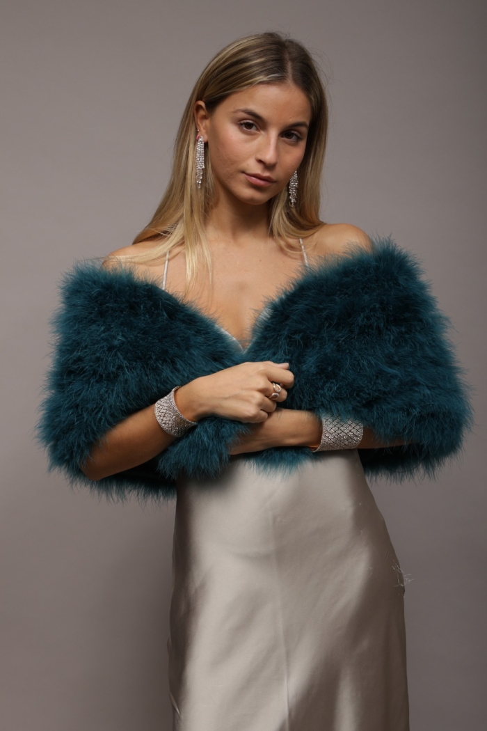 Estola Kim Tallas Talla única Colores Azul verdoso