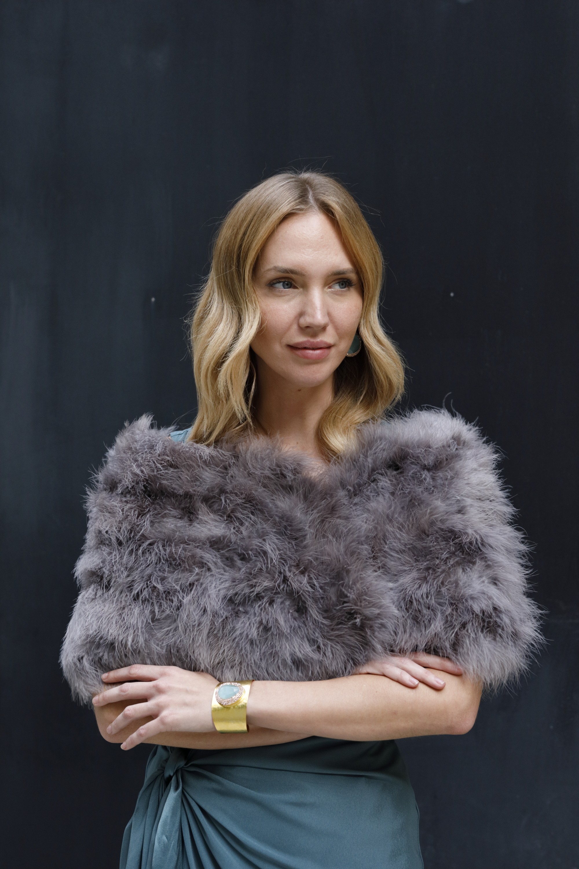 Estola Kim Tallas Talla única Colores Gris oscuro