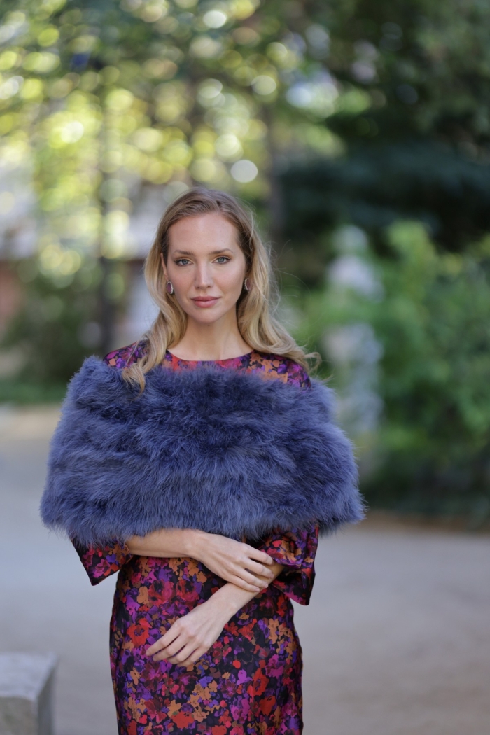 Estola Kim Tallas Talla única Colores Azul Petróleo