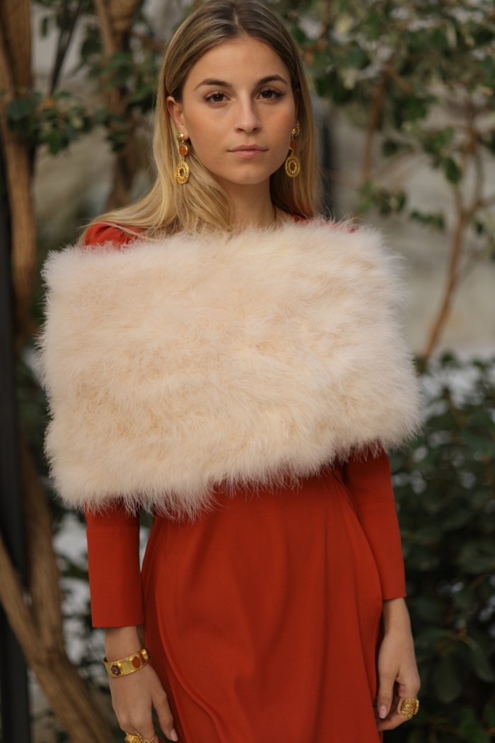 Estola Kim Tallas Talla única Colores Vainilla