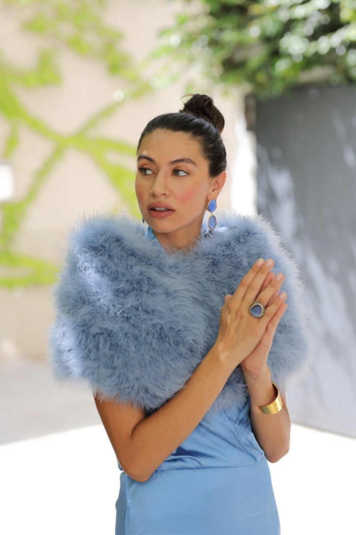 Estola Kim Tallas Talla única Colores Azul claro