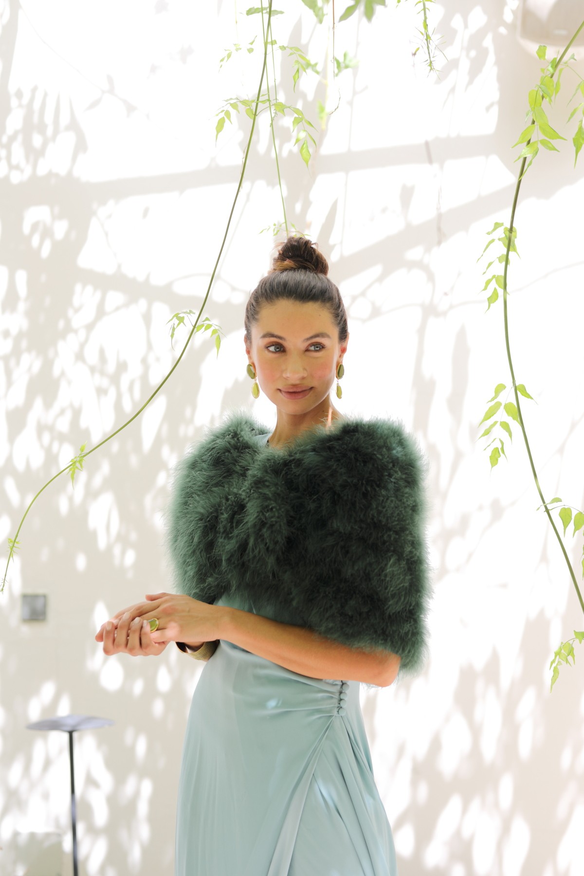 Estola Kim Tallas Talla única Colores Verde oscuro