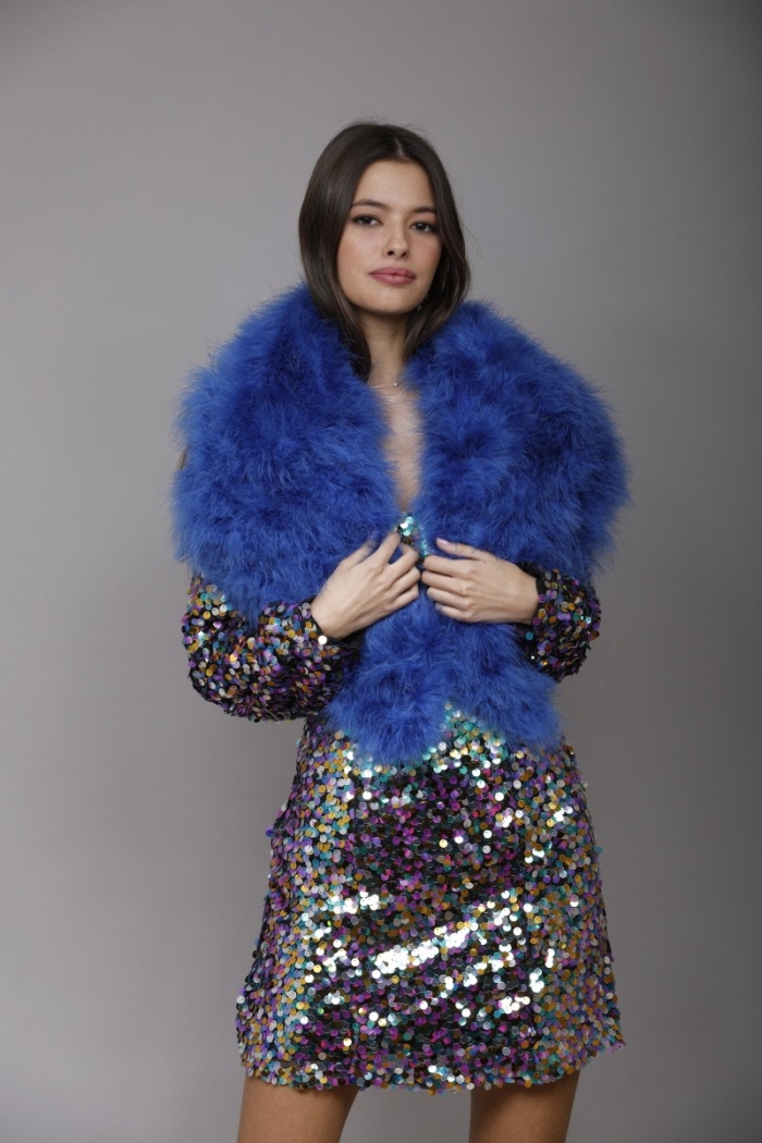 Estola Kim Tallas Talla única Colores Azul Eléctrico