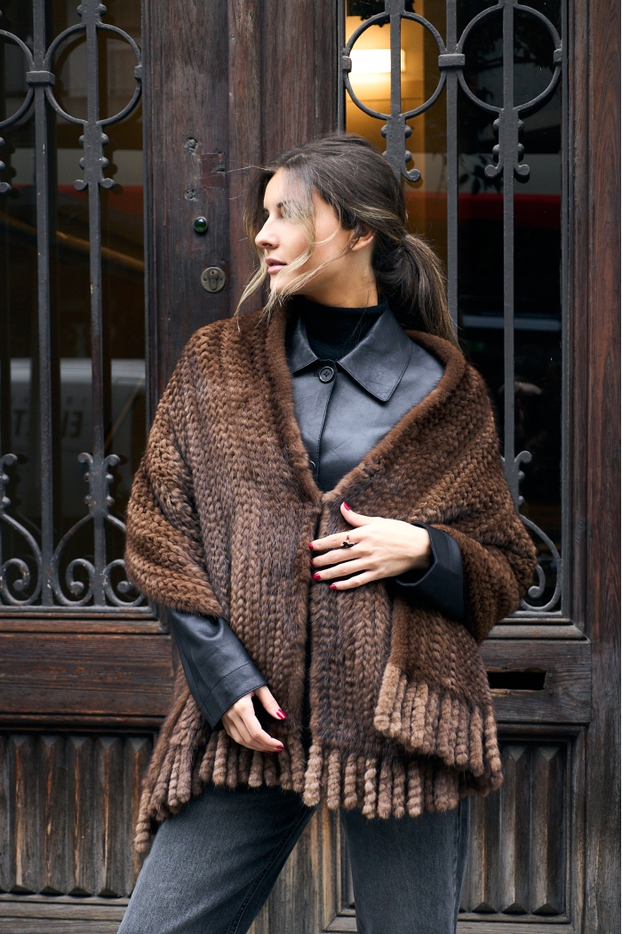 Stole Oriana - One size, Medium Brown