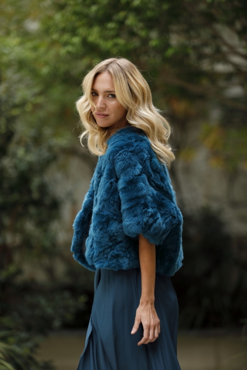 Chaqueta de piel de rex Marina