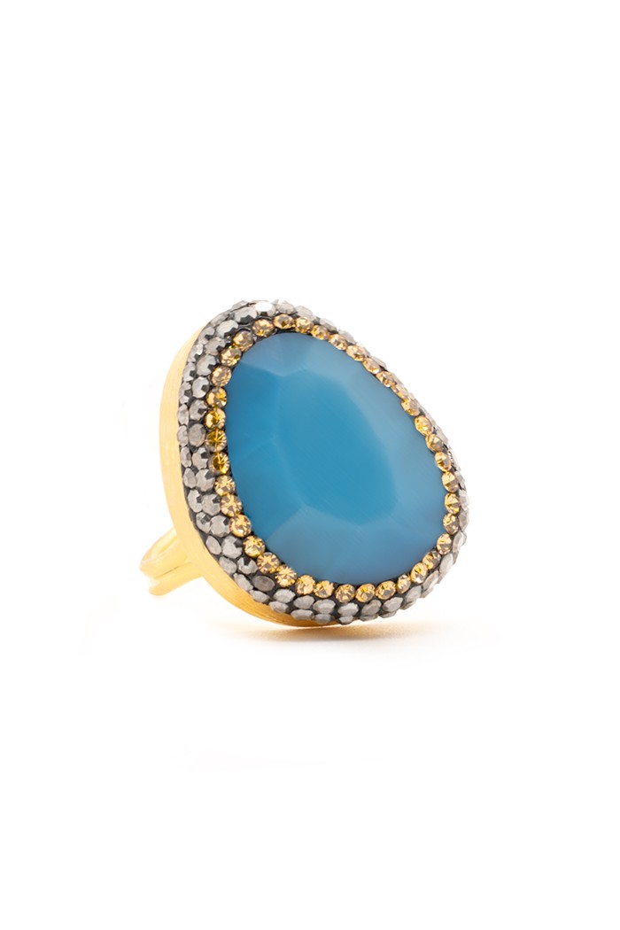 Anillo Brigitte Colores Azul Tallas Adaptable