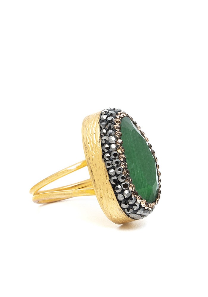 Anillo Brigitte Colores Verde Tallas Adaptable