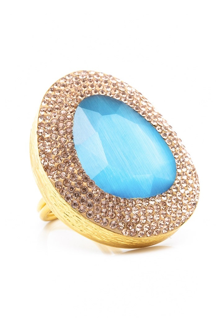 Anillo Diane Colores Azul Tallas Adaptable
