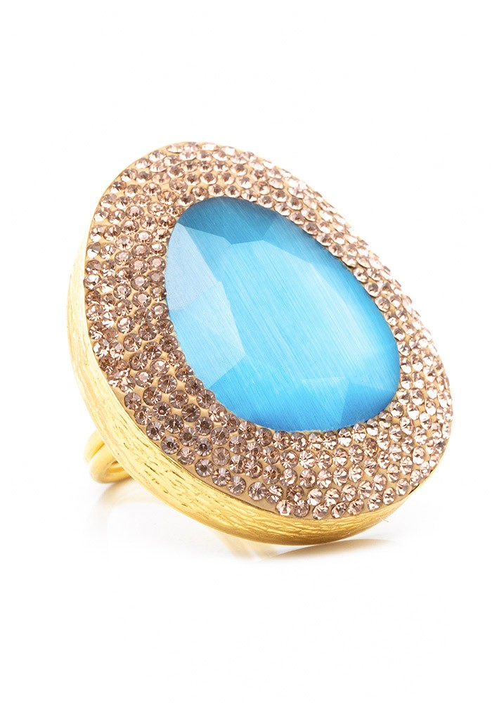 Anillo Diane Colores Azul Tallas Adaptable