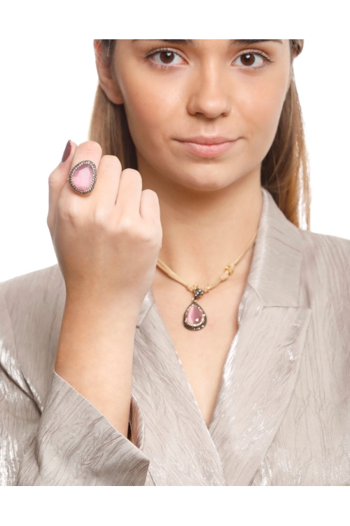 Anillo Monet Tallas Adaptable Colores Rosa Fuerte