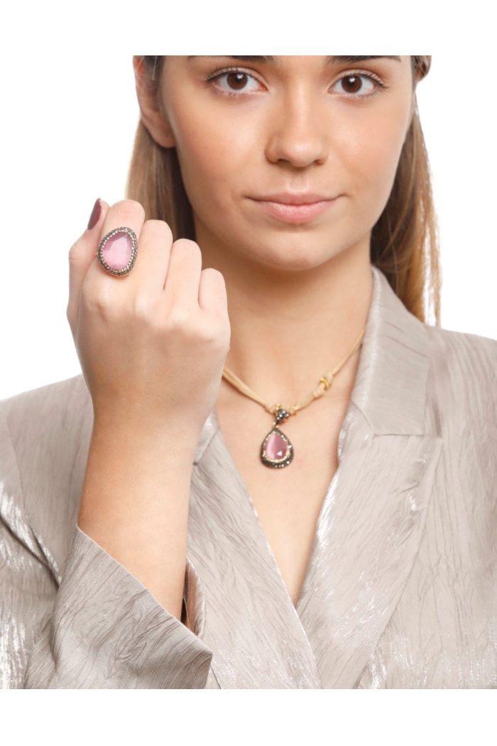 Anillo Monet Tallas Adaptable Colores Rosa Fuerte