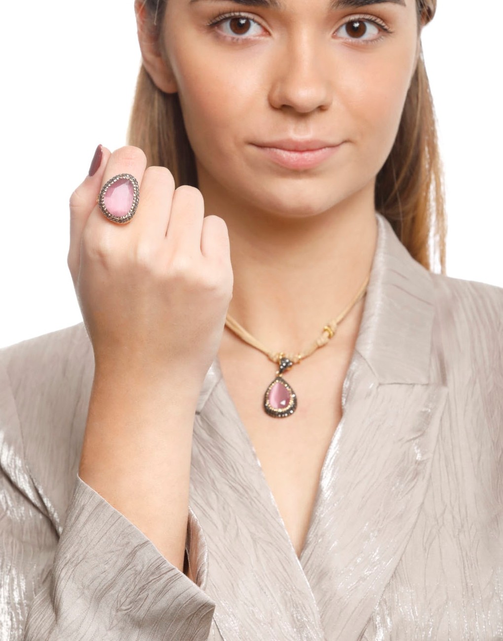 Anillo Monet Tallas Adaptable Colores Rosa Fuerte