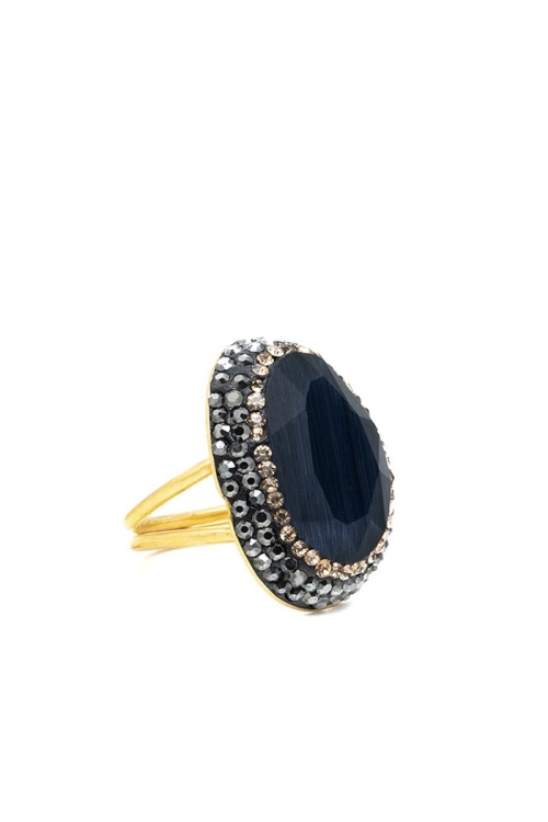 Anillo Monet Colores Azul Noche Tallas Adaptable