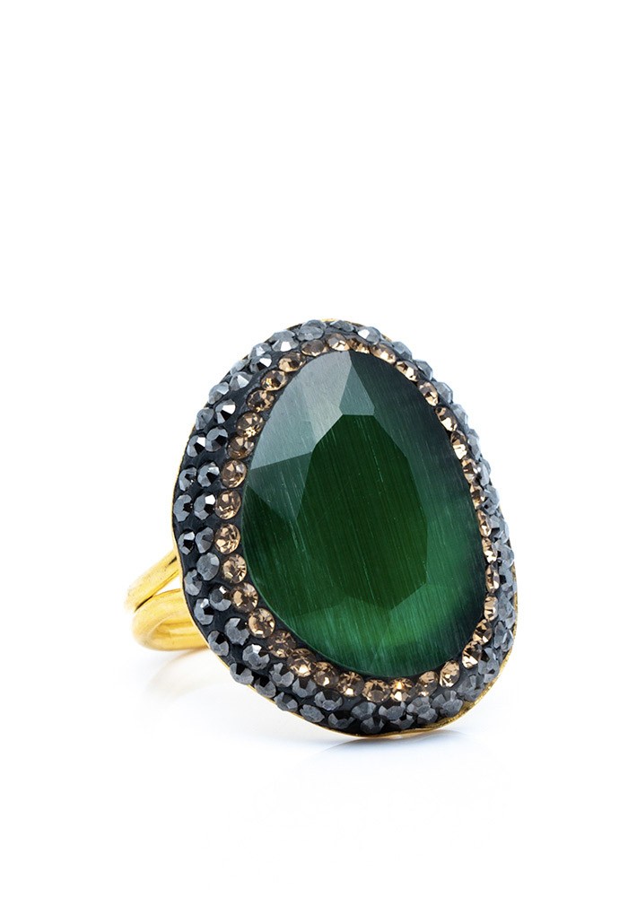 Anillo Monet Colores Verde Tallas Adaptable