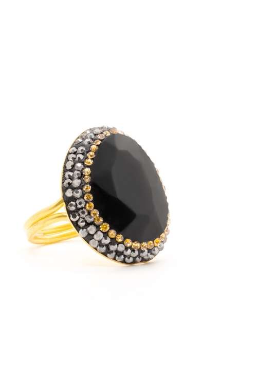 Anillo Monet Colores Negro Tallas Adaptable