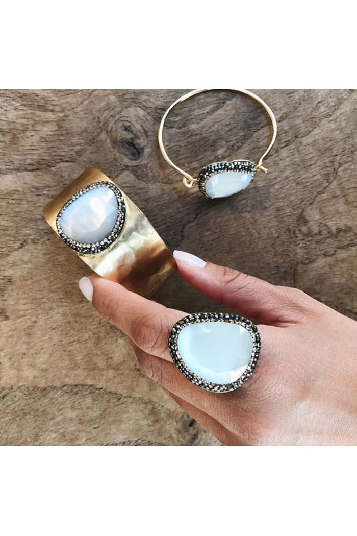 Anillo Keira Colores Blanco Tallas Adaptable