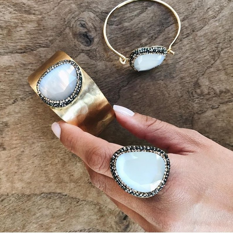 Anillo Keira Colores Blanco Tallas Adaptable