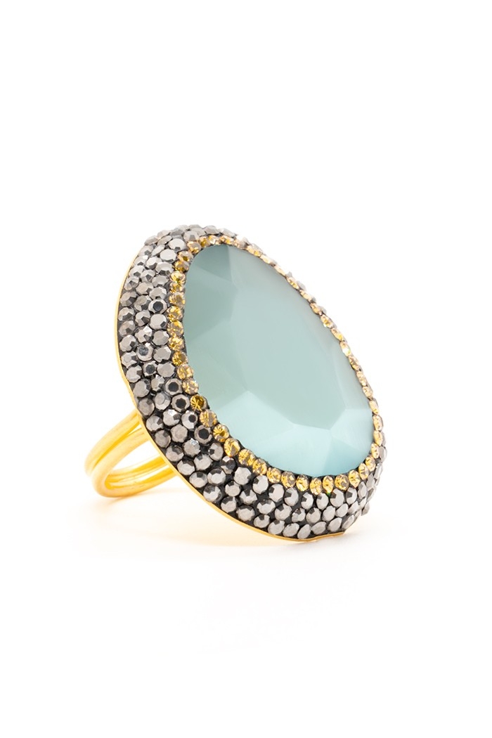 Anillo Keira Tallas Adaptable Colores Aguamarina