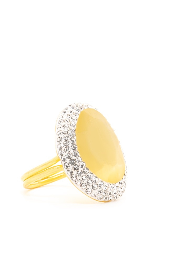 Anillo Margot Tallas Adaptable Colores Amarillo Claro