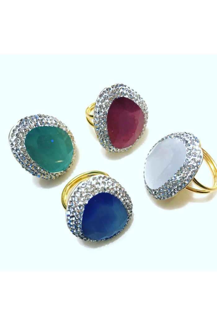 Anillo Margot Colores Verde Tallas Adaptable