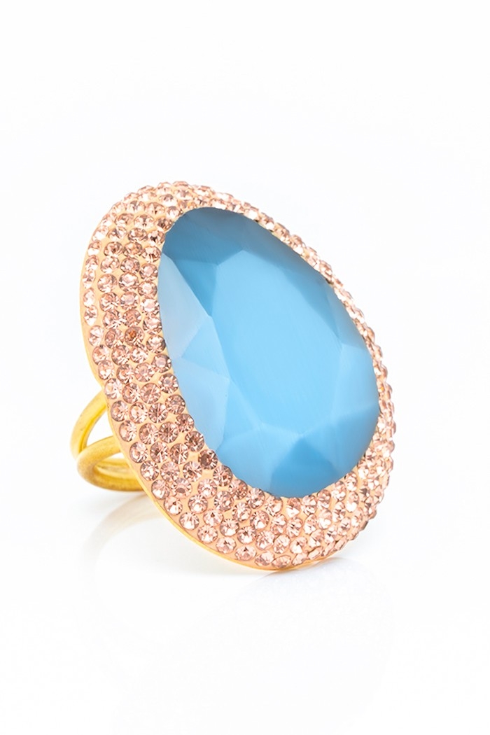 Anillo Rachel Colores Azul Tallas Adaptable