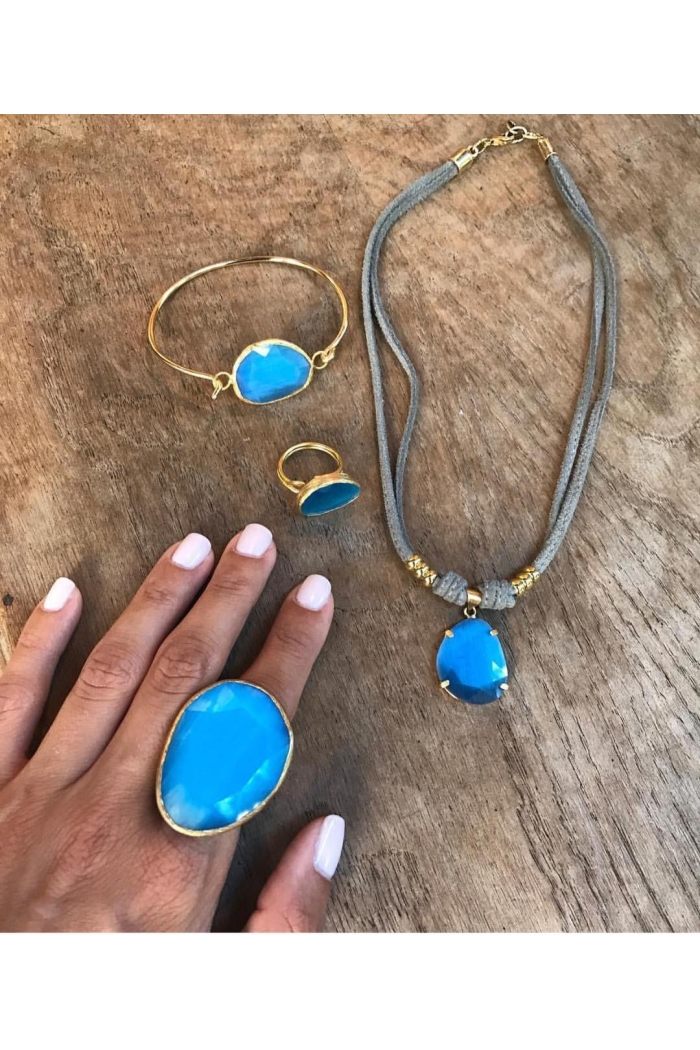 Anillo Ann Colores Azul Tallas Adaptable