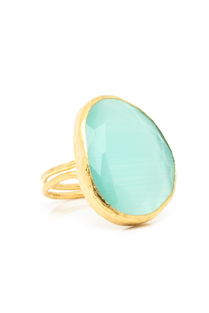 Cecily ring Sizes Adaptable Colours Aquamarine