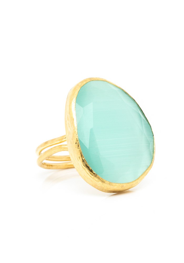 Anillo Cecily Tallas Adaptable Colores Aguamarina