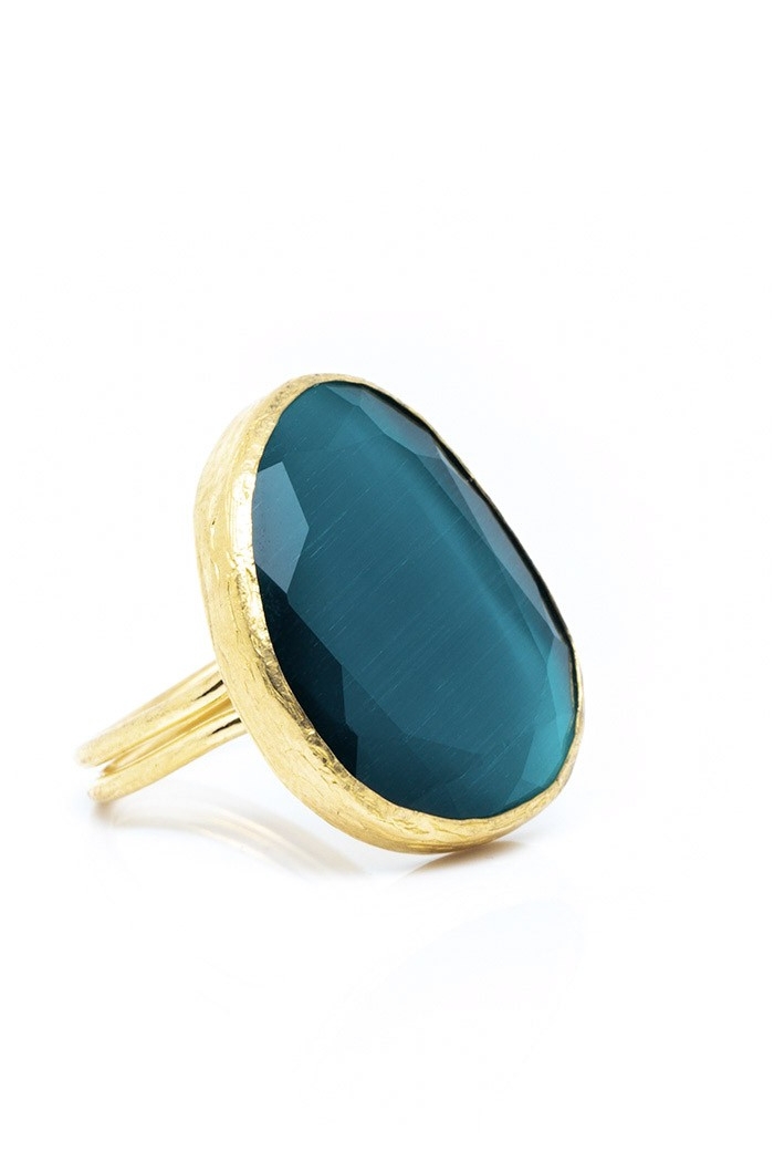 Anillo Cecily Colores Azul verdoso Tallas Adaptable