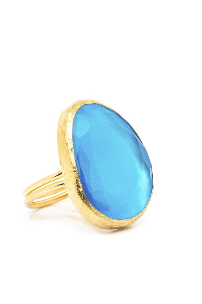 Anillo Cecily Colores Azul Tallas Adaptable