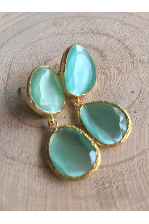 Pendiente Simone Tallas Talla única Colores Aguamarina