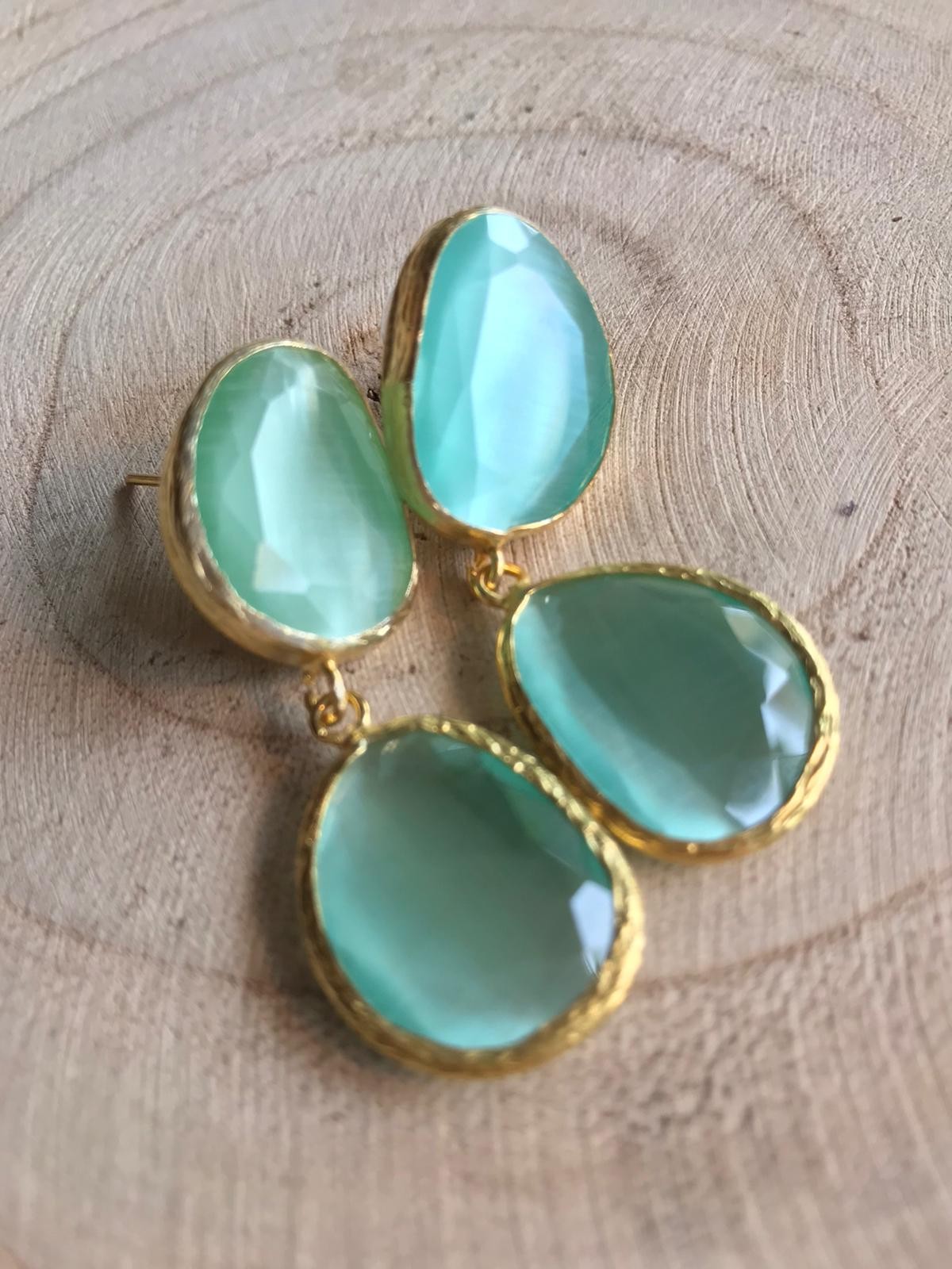 Boucle d'oreille Simone Tailles Une taille  Couleurs Aigue-marine